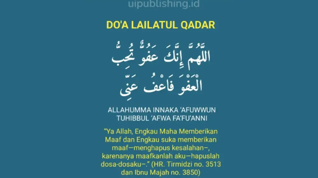 Bacaan Doa Malam Lailatul Qadar
